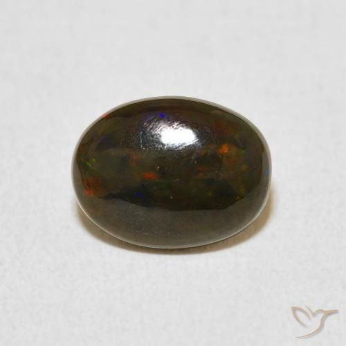 0.81ct Natürlicher Mehrfarbig Opal, Oval, Lichtundurchlässig