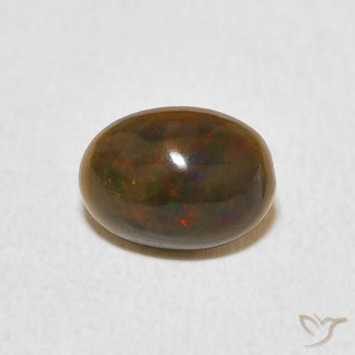 0.69ct Natürlicher Mehrfarbig Opal, Oval, Lichtundurchlässig