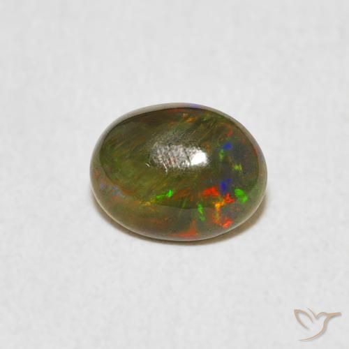 0.46ct Natürlicher Mehrfarbig Opal, Oval, Lichtundurchlässig