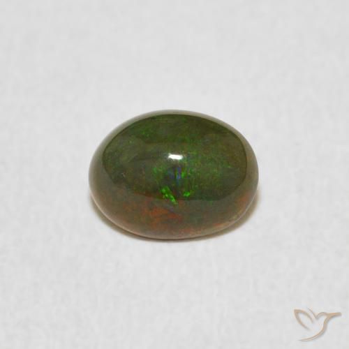 0.40ct Natürlicher Mehrfarbig Opal, Oval, Lichtundurchlässig