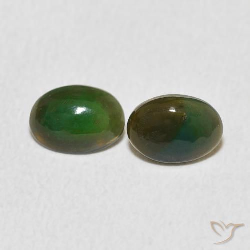 0.82ctw Natürlicher Mehrfarbig Opal, Oval, Lichtundurchlässig, Photo A