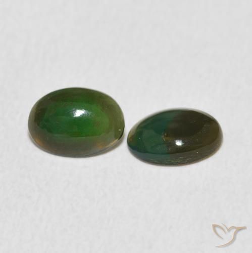 0.82 ct natürliche Mehrfarbig Opal-Edelsteine, Oval, Lichtundurchlässig