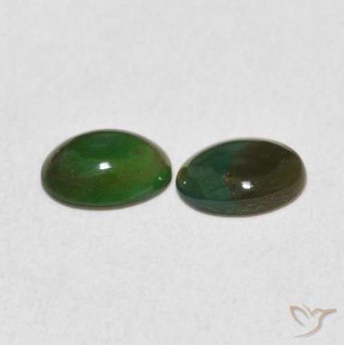 0.82 ct natürliche Mehrfarbig Opal-Edelsteine, Oval, Lichtundurchlässig