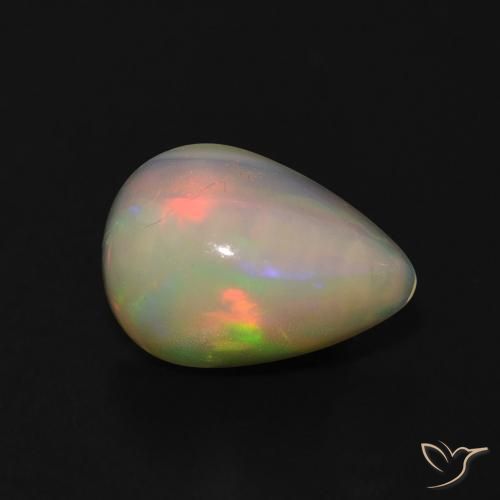 1.20ct Natürlicher Mehrfarbig Opal, Birnenform, Transparent