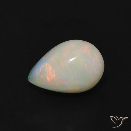 0.66ct Natürlicher Mehrfarbig Opal, Birnenform, Transparent