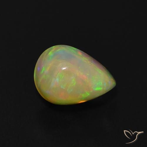 0.64ct Natürlicher Mehrfarbig Opal, Birnenform, Transparent