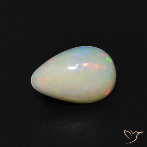 0.36ct Natürlicher Mehrfarbig Opal, Birnenform, Transparent