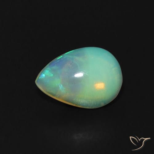 0.49ct Natürlicher Mehrfarbig Opal, Birnenform, Transparent