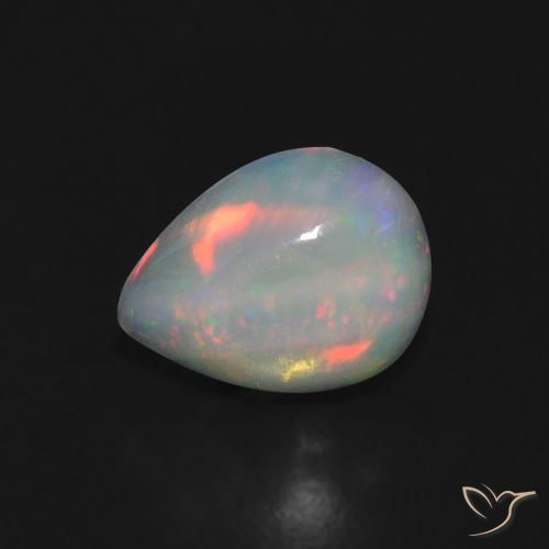 9,17 ctw natürlicher Mehrfarbig Opal, Birnenform, Transparent