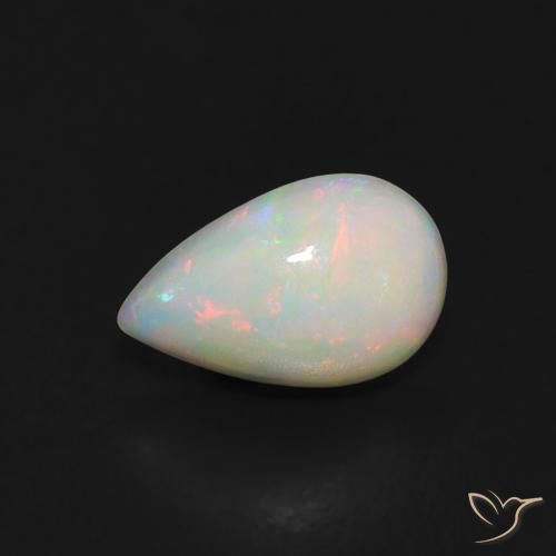 0.45ct Natürlicher Mehrfarbig Opal, Birnenform, Transparent, Photo A