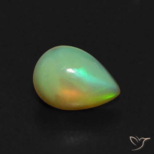 0.45ct Natürlicher Mehrfarbig Opal, Birnenform, Transparent