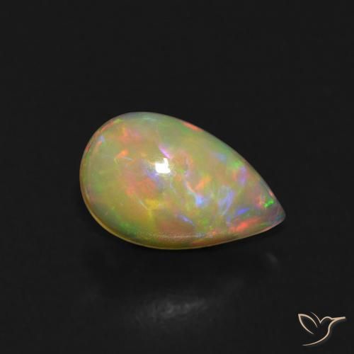 0.48ct Natürlicher Mehrfarbig Opal, Birnenform, Transparent