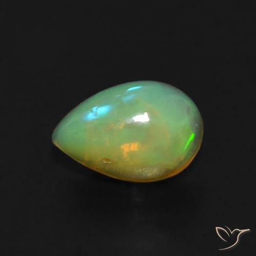0.61ct Natürlicher Mehrfarbig Opal, Birnenform, Transparent