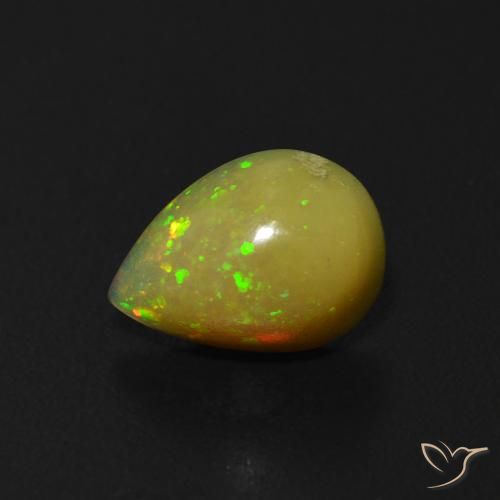 0.68ct Natürlicher Mehrfarbig Opal, Birnenform, Transparent