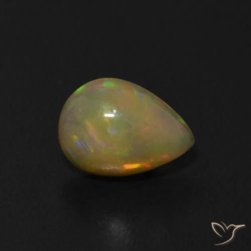 0.49ct Natürlicher Mehrfarbig Opal, Birnenform, Transparent