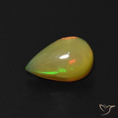 0.53ct Natürlicher Mehrfarbig Opal, Birnenform, Transparent, Photo A