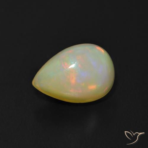 1.05ct Natürlicher Mehrfarbig Opal, Birnenform, Transparent