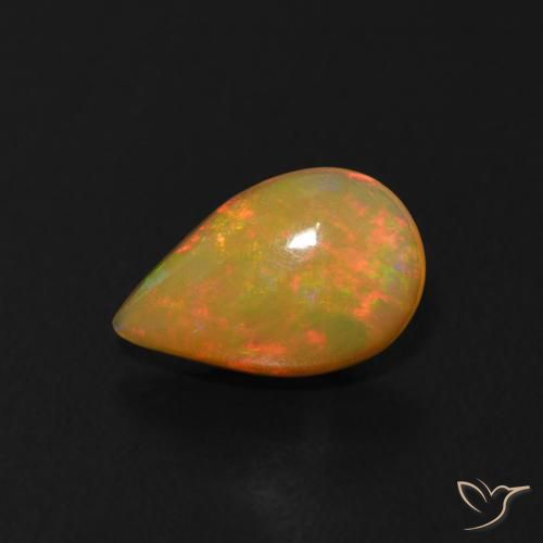 0.50ct Natürlicher Mehrfarbig Opal, Birnenform, Transparent