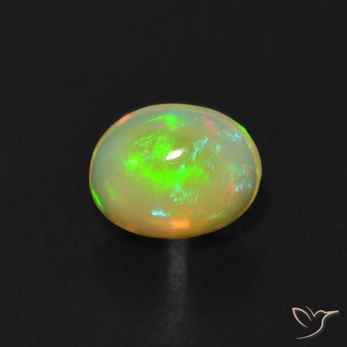 0.45ct Natürlicher Mehrfarbig Opal, Oval, Transparent