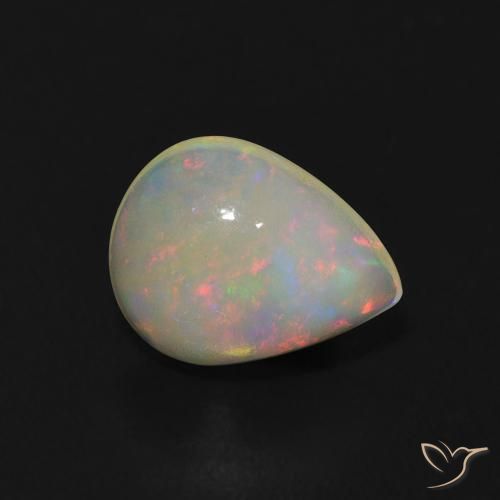 1.02ct Natürlicher Mehrfarbig Opal, Birnenform, Transparent