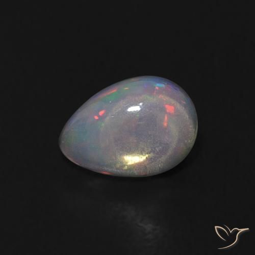 0.23ct Natürlicher Mehrfarbig Opal, Birnenform, Transparent, Photo A