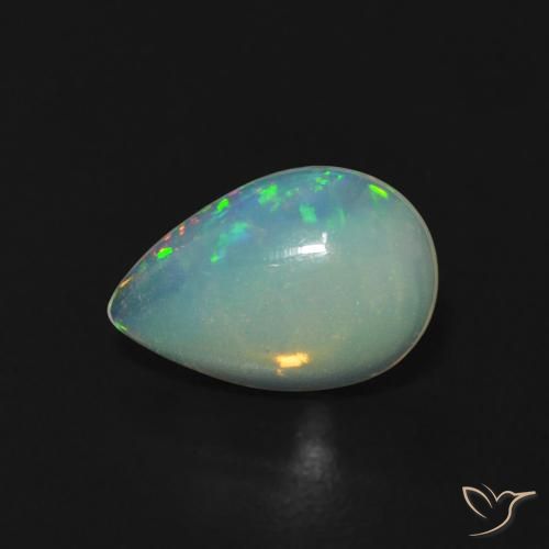 0.76ct Natürlicher Mehrfarbig Opal, Birnenform, Transparent