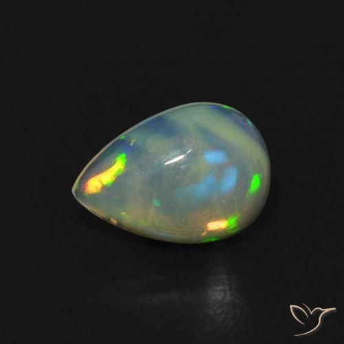 9,17 ctw natürlicher Mehrfarbig Opal, Birnenform, Transparent