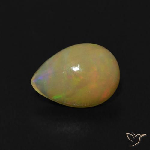 0.39ct Natürlicher Mehrfarbig Opal, Birnenform, Transparent