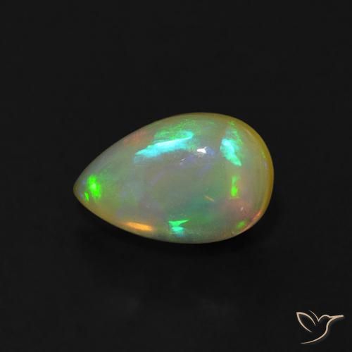 0.62ct Natürlicher Mehrfarbig Opal, Birnenform, Transparent