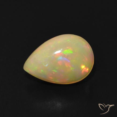 1.38ct Natürlicher Mehrfarbig Opal, Birnenform, Transparent