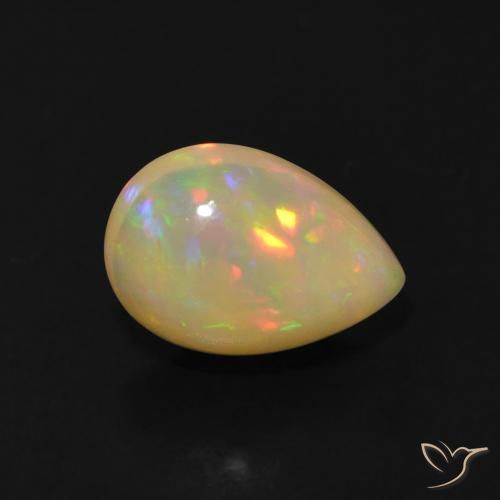 9,17 ctw natürlicher Mehrfarbig Opal, Birnenform, Transparent