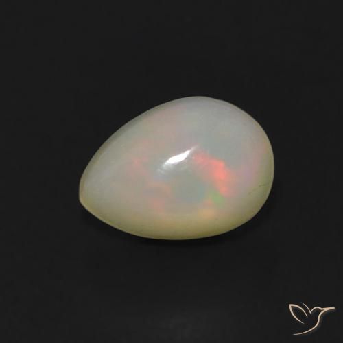 0.61ct Natürlicher Mehrfarbig Opal, Birnenform, Transparent, Photo A