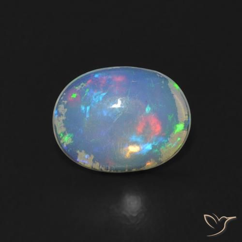 0.55ct Natürlicher Mehrfarbig Opal, Oval, Transparent