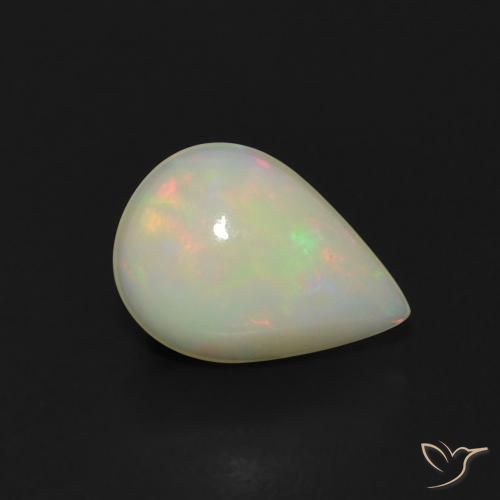 1.06ct Natürlicher Mehrfarbig Opal, Birnenform, Transparent