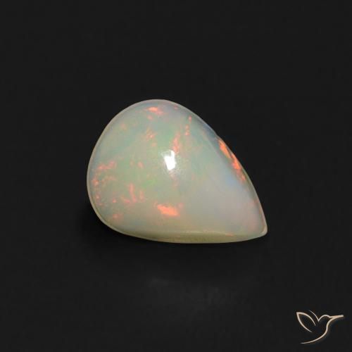 0.36ct Natürlicher Mehrfarbig Opal, Birnenform, Transparent