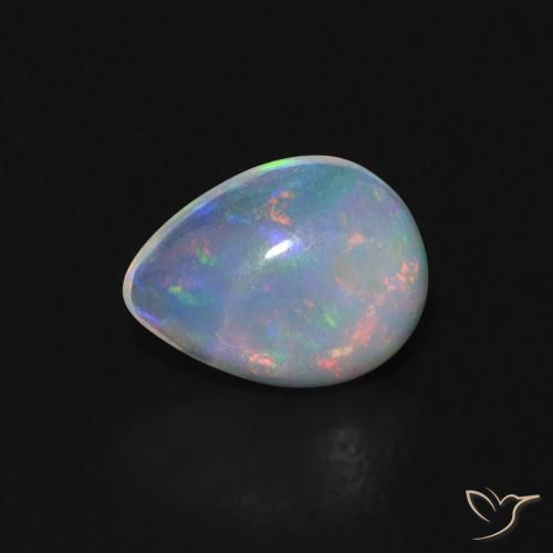 0.50ct Natürlicher Mehrfarbig Opal, Birnenform, Transparent