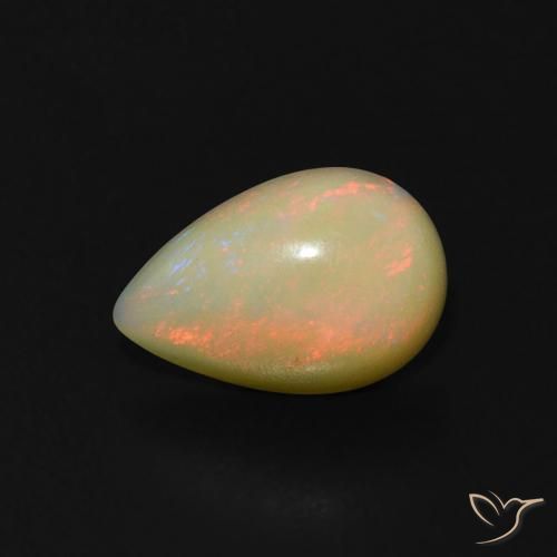 0.74ct Natürlicher Mehrfarbig Opal, Birnenform, Transparent
