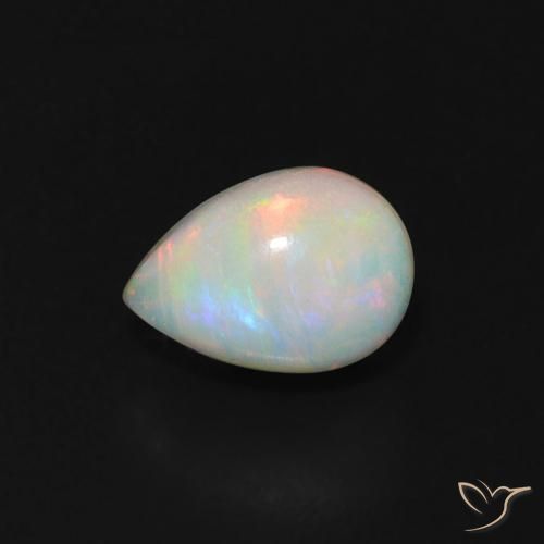 0.64ct Natürlicher Mehrfarbig Opal, Birnenform, Transparent