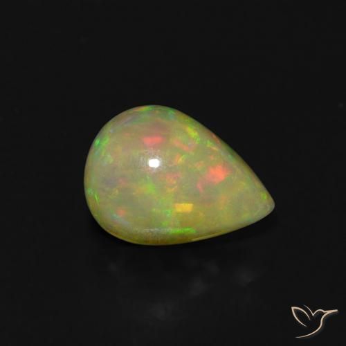 0.66ct Natürlicher Mehrfarbig Opal, Birnenform, Transparent, Photo A