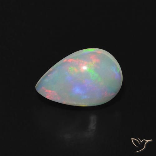 0.56ct Natürlicher Mehrfarbig Opal, Birnenform, Transparent