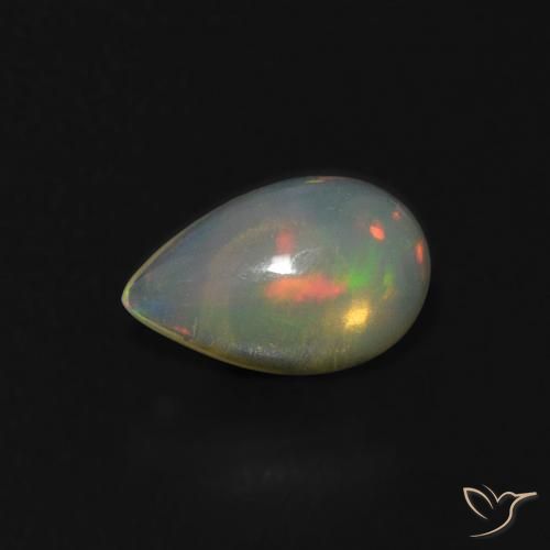 0.52ct Natürlicher Mehrfarbig Opal, Birnenform, Transparent