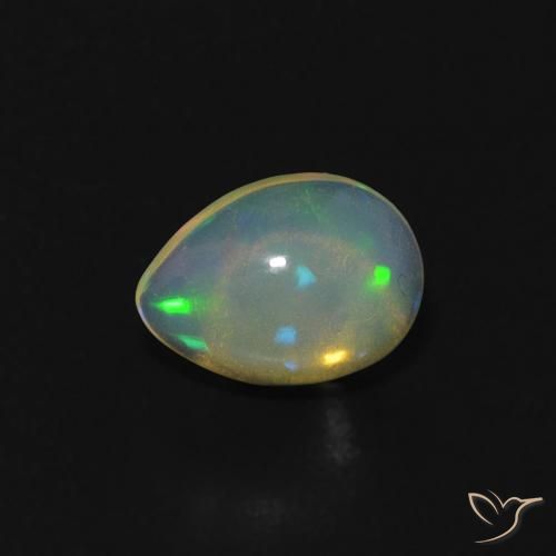 0.56ct Natürlicher Mehrfarbig Opal, Birnenform, Transparent