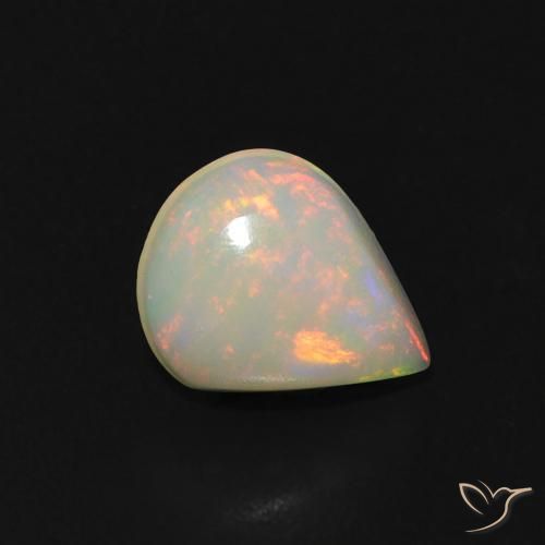 0.67ct Natürlicher Mehrfarbig Opal, Birnenform, Transparent