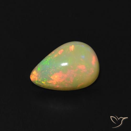 0.36ct Natürlicher Mehrfarbig Opal, Birnenform, Transparent