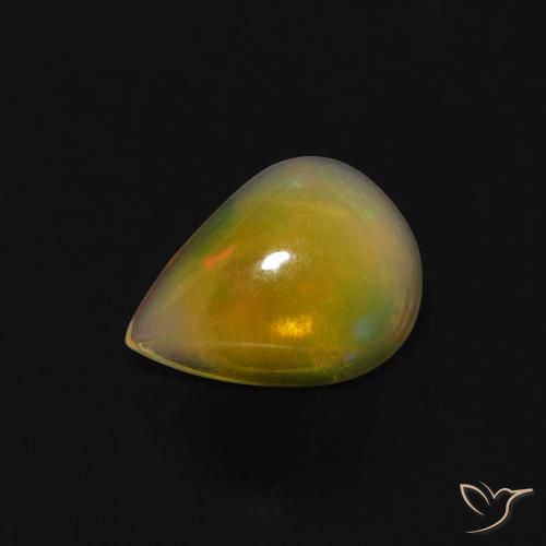 0.53ct Natürlicher Mehrfarbig Opal, Birnenform, Transparent