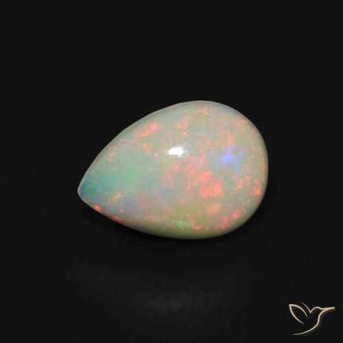 0.45ct Natürlicher Mehrfarbig Opal, Birnenform, Transparent
