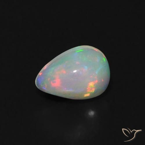0.29ct Natürlicher Mehrfarbig Opal, Birnenform, Transparent