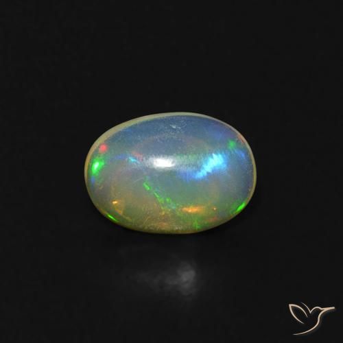 0.31ct Natürlicher Mehrfarbig Opal, Oval, Transparent