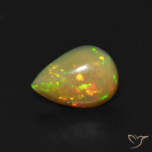 0.42ct Natürlicher Mehrfarbig Opal, Birnenform, Transparent