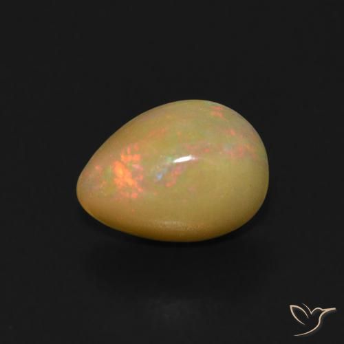 0.48ct Natürlicher Mehrfarbig Opal, Birnenform, Transparent, Photo A